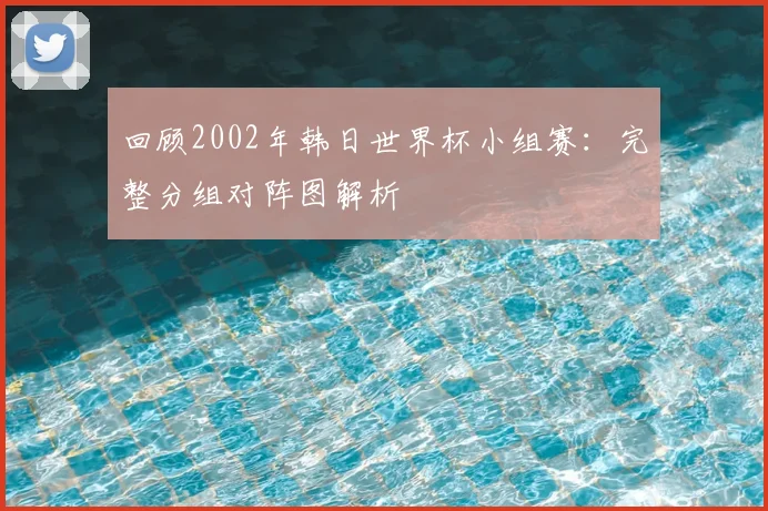 回顾2002年韩日世界杯小组赛:完整分组对阵图解析